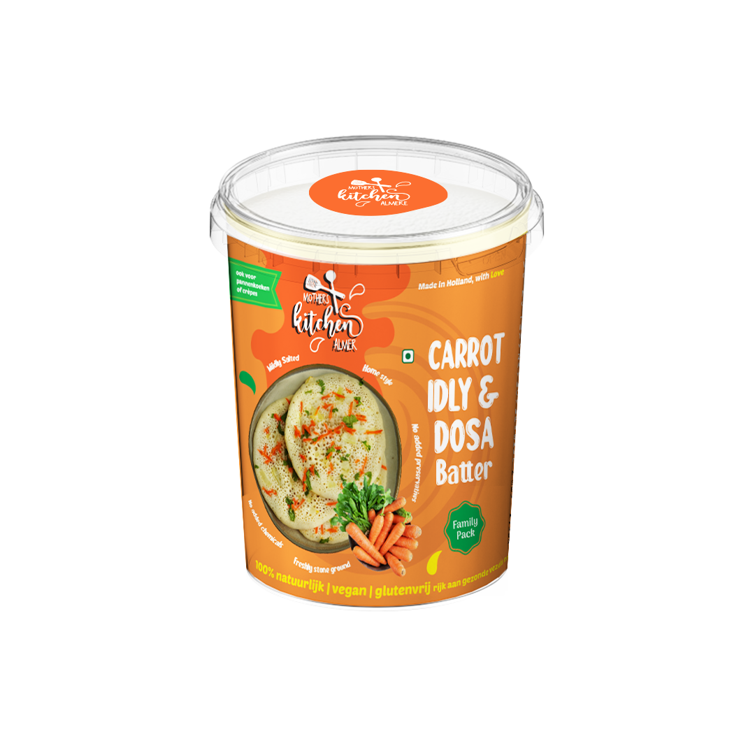 Carrot idli dosa batter